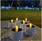 6 Pcs Solar Candles, Flickering Candle Lights, Christmas Halloween Festival Decorations, Outdoor Flameless Night Lights 400mah