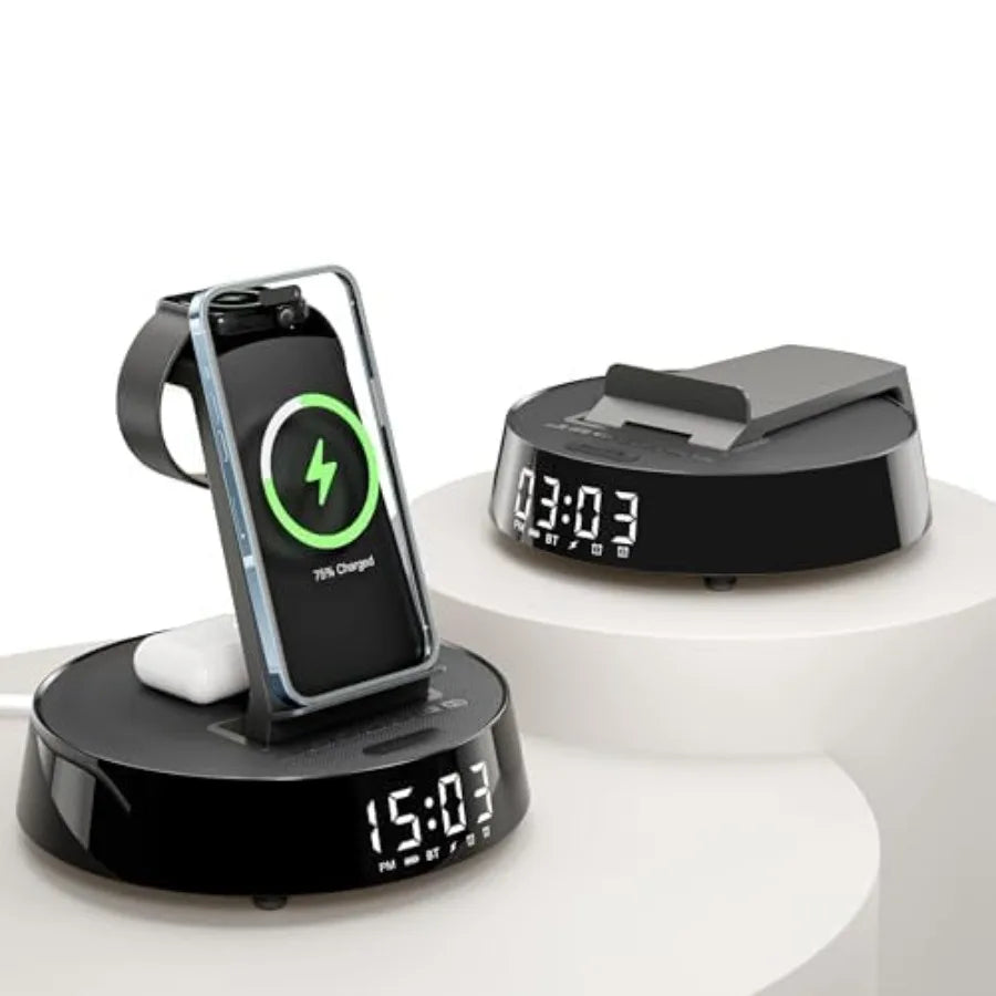 Alarm Clock with Wireless Charging Station - ElectronAge