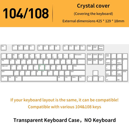 **78/108 Keys Acrylic Transparent Dust-Proof Keyboard Case Mechanical Keyboard Dust Cover For E-Sports Computer Gamer
