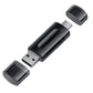 2026 Mini SD TF Card 4-in-1 Multifunction USB Type-C Card Reader External Storage Black Expandable Compatible with USB 2.0