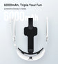 6000mAh VR Headset Charging Accessories for META Quest 2 One Button Retractable Easy Installation Balance&Comfort