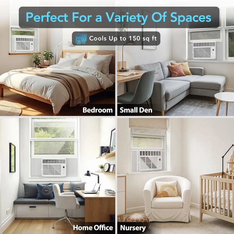 Window Mounted Air Conditioner with Remote - ElectronAge