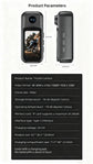 POV FHD Mini Action Camera WiFi Hands-Free Wearable Thumb Sports DV with Touch IPS Screen Portable Body Camcorder