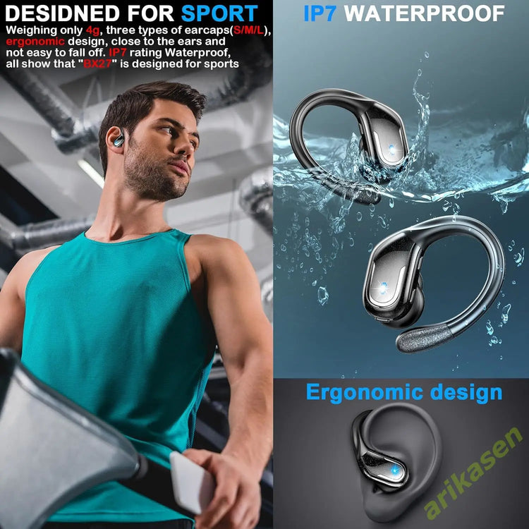 arikasen 75Hrs Bluetooth 5.3 Earphones - ElectronAge