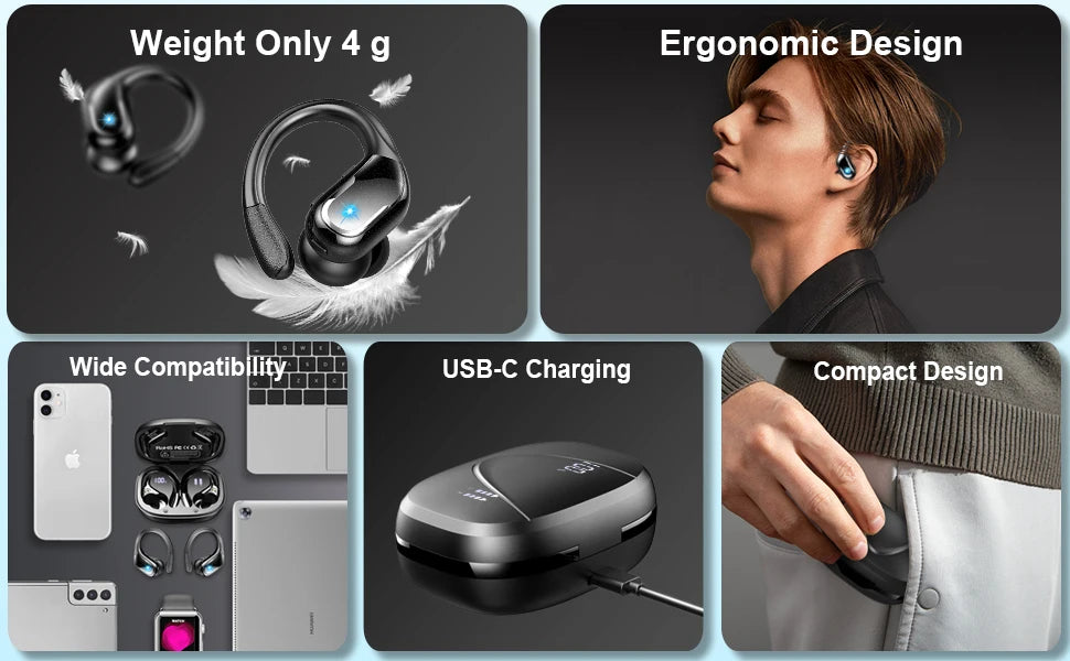 arikasen 75Hrs Bluetooth 5.3 Earphones - ElectronAge