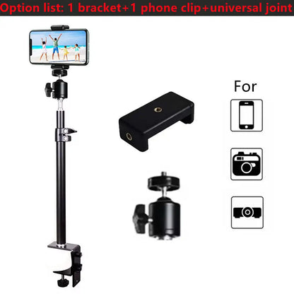 Roreta Desk Mount Stand DSLR Camera C Clamp Light Photographic Light Boom Stand With Ball Head for Phone Video Ring Light Zoom