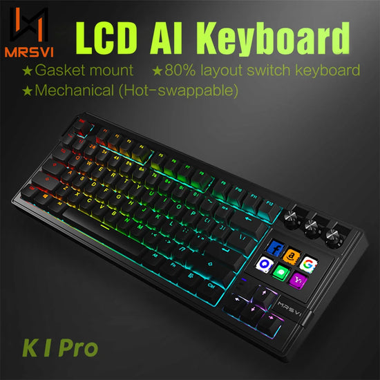 MRSVI K1 PRO Visual LCD AI Keyboard - ElectronAge