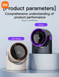 Xiaomi Smart Electric Fan 100 Level Bladeless Fan Portable Small Usb Charge Silent Desktop High-speed Circulating Cooling Fan