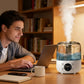 3000mL Smart Air Humidifier with Dual Mist Output: Essential Oil Aroma Diffuser for Home & Office, Equipped with Adjustable Fog