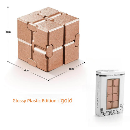 Alloy&Plastic Infinity Cube Fidget Toy Ultra-Durable Sensory Stress Reliever for Adults & Kids Anxiety Relief Gift