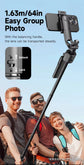 360° AI Tracking Gimbal Stabilizer with Remote Selfie Tripod Extendable Smart Phone Holder with Auto Tracking for Android/iOS