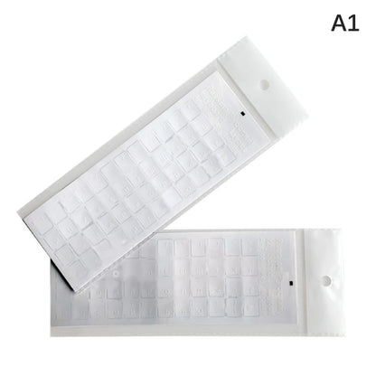 1PC Multicolour Russian Transparent Keyboard Stickers Language Alphabet Black White Label For Computer PC Dust Protection Laptop