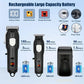 Professional Rechargeable Hair Clipper Hair Trimmer with 8 Limit Combs, LCD Display, Adjustable Blade for Men, Barbers, Home Use