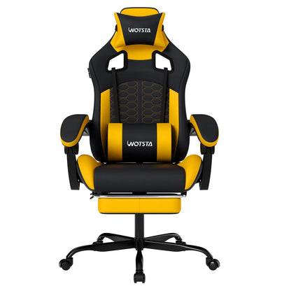 WOTSTA Metal Gaming Chair with Footrest - ElectronAge