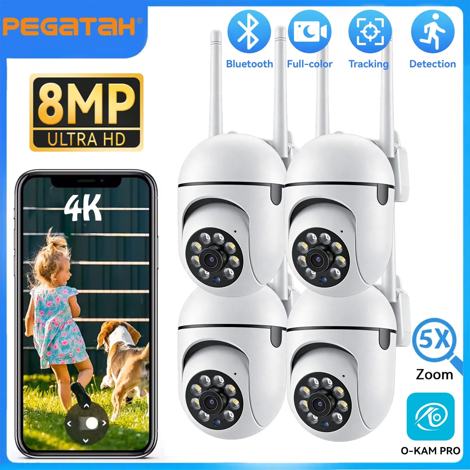 O-Kam Pro 2.4G 8MP Wifi Camera - ElectronAge