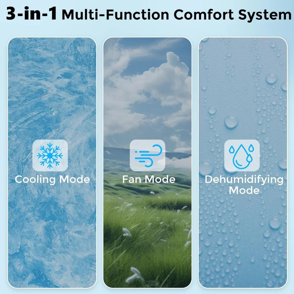 6,000 BTU Window Air Conditioner Cools 250sq.ft, Quiet AC Unit with Remote - ElectronAge