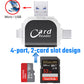 4 in 1 Card Reader for SD Card ,TF card Plug and Play for iPhone and Samsung XiaoMi Phones TF Camera SD Card Reader