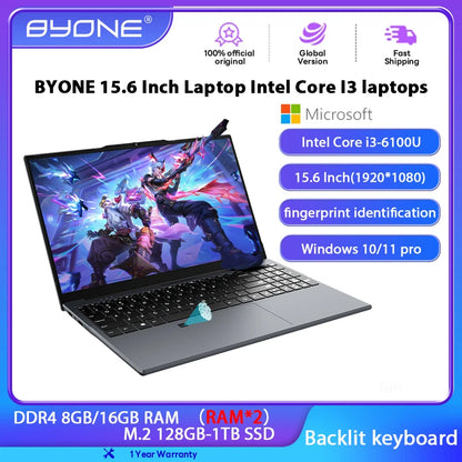 BYONE 15.6 Inch Intel Core I3 Gaming laptops - ElectronAge