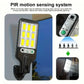 4 pc Solar Outdoor LED Wall Light with Human Body Waterproof Induction for Garden Terrace Garage Courtyard and Street Lighting