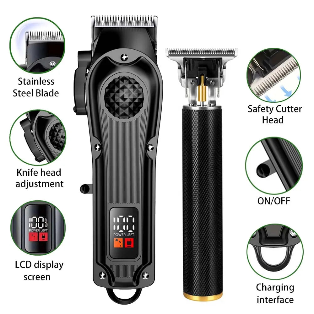 YUKU Professional Hair Clippers with LED Display - ElectronAge