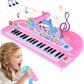 37 Keys Kids Electronic Piano with Microphone Educational Toys Musical Instrument for Kids Toddlers Boys Girls Birthday Gift