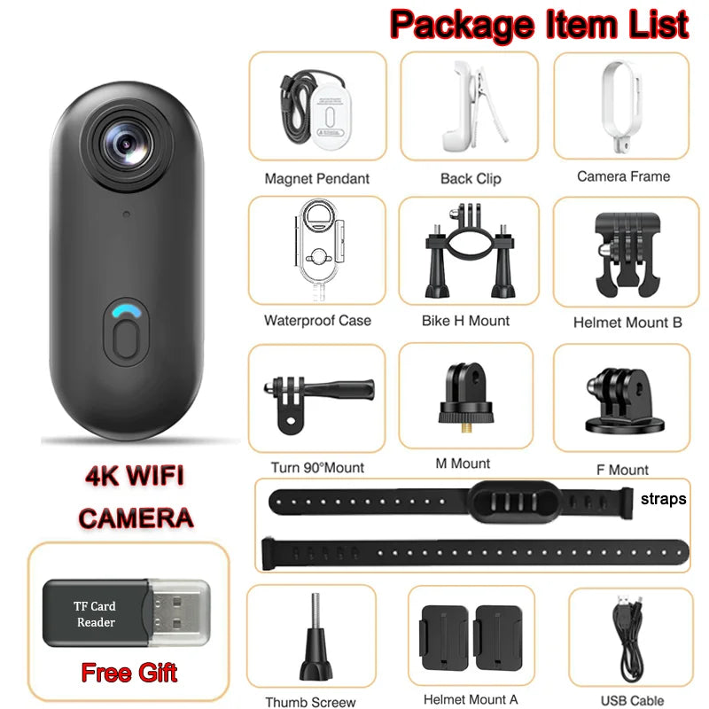 4K Mini Magnetic Action Camera - ElectronAge