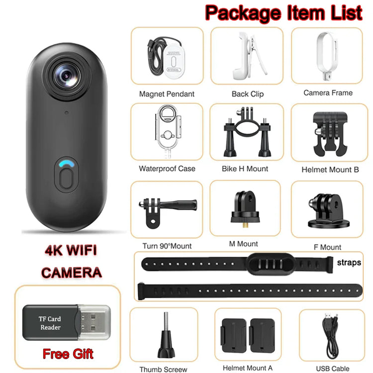 4K Mini Magnetic Action Camera - ElectronAge