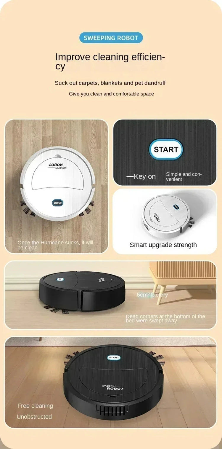 XMSJ 3 in 1 Smart Sweeping Robot Vacuum Cleaner - ElectronAge