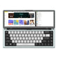 12.3inch Touchscreen Gaming Mechanical Keyboard 68 Keys USB Compact Portable Split Screen Keyboard for Windows Mac Android