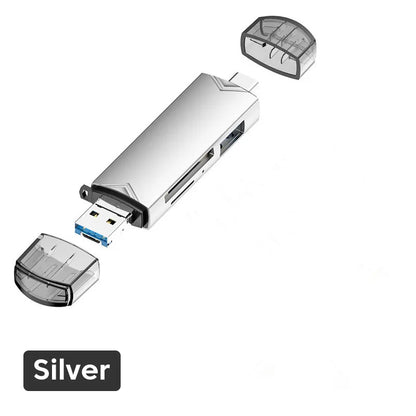 6 in 1 USB 3.0 Card Reader SD TF Card USB Flash Drive OTG Adapter for PC Type C Micro USB For Mobile Phone USB Type C Converter