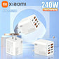 Xiaomi 240W Multi Port Charger PD Smartphone Fast Charging 4USB4 Type-C Charging Head European and American Standard Adapter