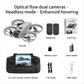 YL3 Mini Drone 8k Camera 180° ESC Optical Flow Positioning WIFI Aerial Photography Remote Control Aircraft G-safe Drone Toy Gif