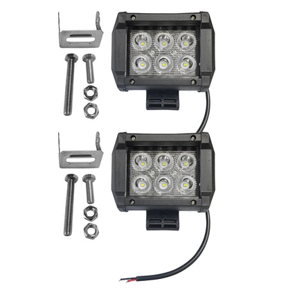 2-4 pcs Car Led Light Bar 18W Work Light Lamp spot flood beam 4" Motorcycle Tractor Boat Off Road 4WD 4x4 Truck SUV ATV 12V 24V