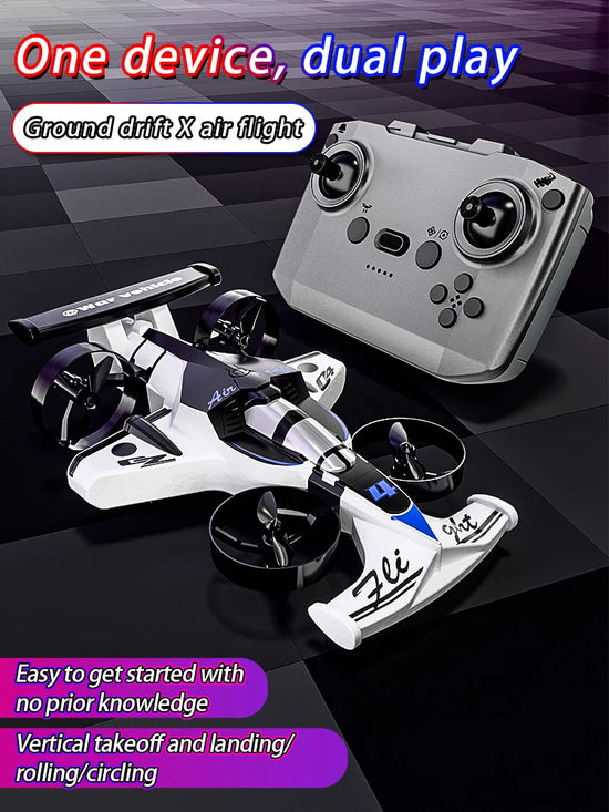 remote-controlled flying car, land and air dual-mode quadcopter