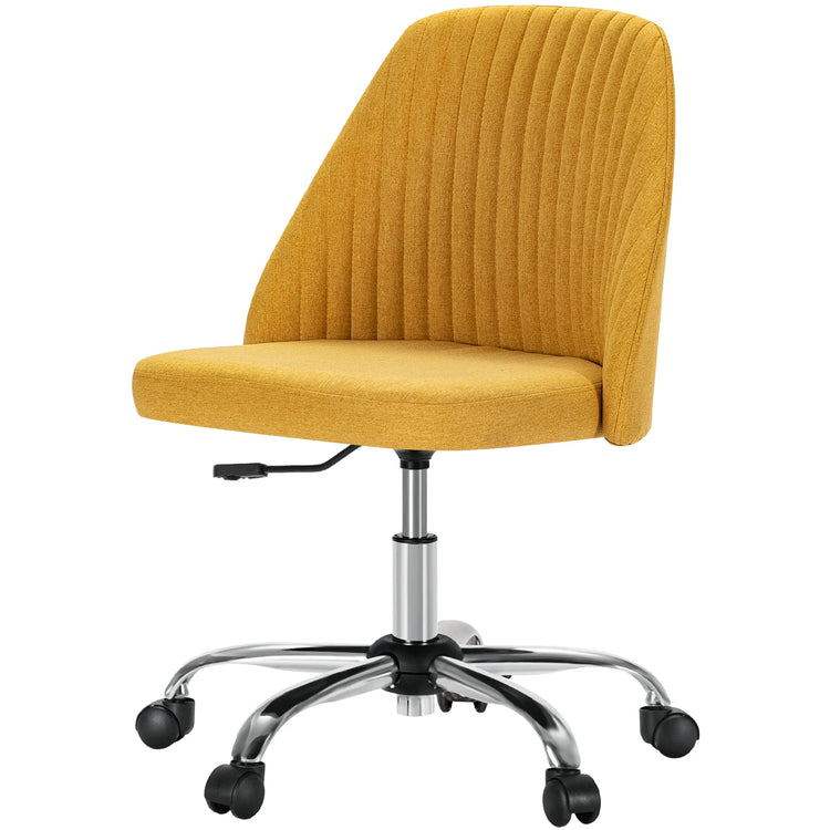MCQ Armless Ergonomic Fabric Office Chair with 360° Swivel - ElectronAge