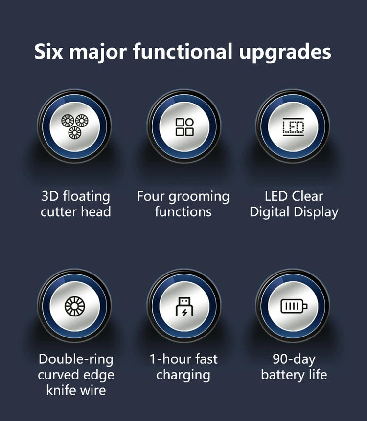 XMSJ 4in1 Electrical Rotary Shaver For Men - ElectronAge