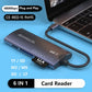 XD Picture Card Reader USB Type C TF/SD/MS/M2/XD/CF 6 in 1 Memory Card Reader USB C CF Card Adapter Supports MS Card