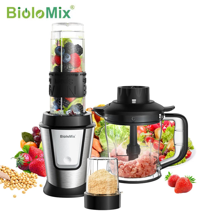BioloMix 700W 3-in-1 Multifunctional Portable Food Processor - ElectronAge