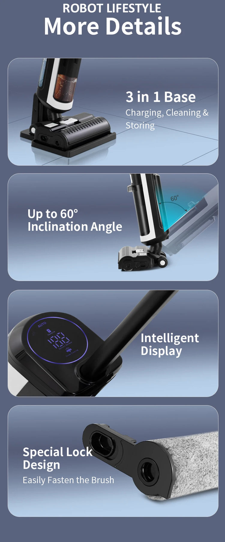 Cordless Handheld Vacuum Cleaner Wet Dry Cleaning Robot - ElectronAge