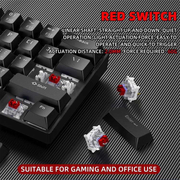 ZSUS Z61-B USB Gaming Mechanical Mini Keyboard - ElectronAge
