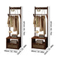 Bamboo 2-in-1 Bedside Rack & Nightstand - Small Space (40/50cm) with Drawer, Shelf & Hanging Rod for Essentials