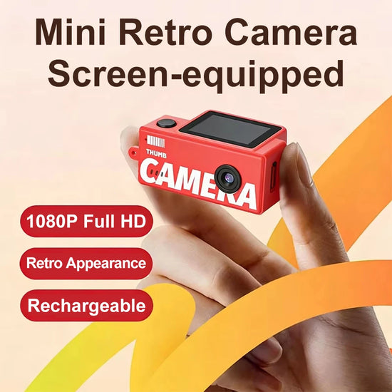X7 1080P Full HD Thumb Camera 0.96inch Mini Action Retro Camera Support Memory Card Very Small Camcorder Keychain Video Recorder