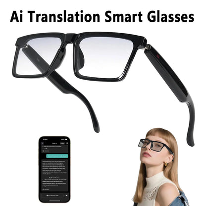 Smart AI audio glasses for real-time translation, supporting over 160 languages,photochromic lenses