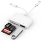 SD Card Reader for iPhone iPad USB C Lightning Dual Port Adapter, Memory Card Reader for Camera, Support SD Micro SD, No App