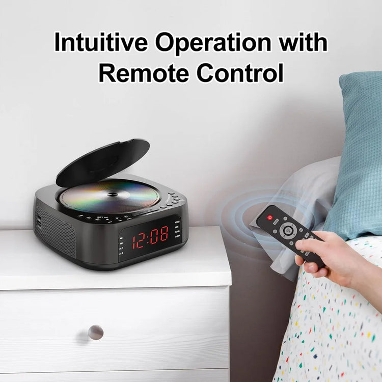 CD Alarm Clock Radio with Remote MP3 Bluetooth - ElectronAge