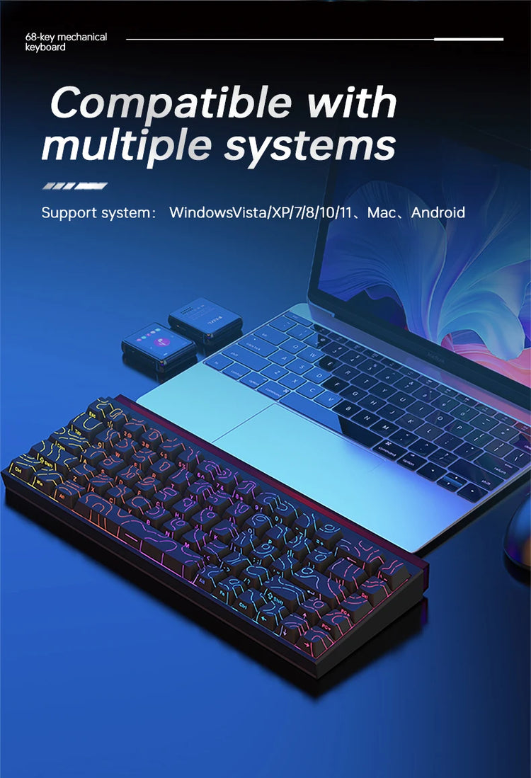 Ajazz NK68 Mechanical Gaming Keyboard - ElectronAge