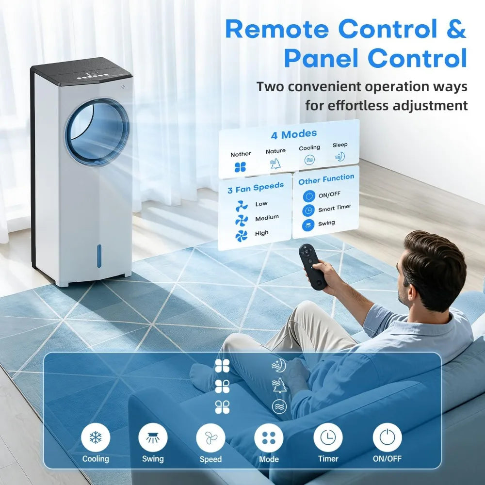 Windowless Portable Air Conditioner, 30" Evaporative Cooler - ElectronAge