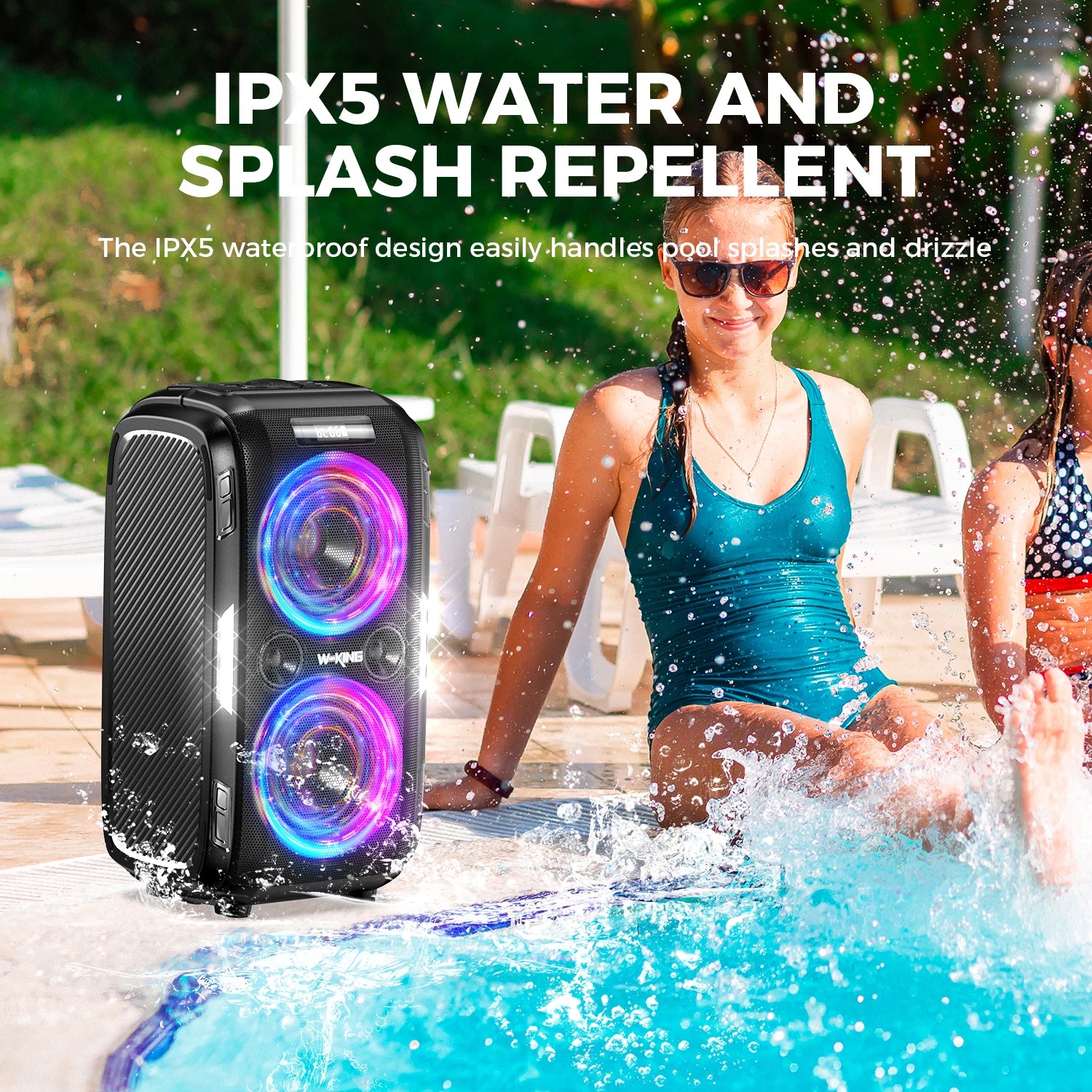 W-KING 250W PEAK Large Bluetooth Speaker - ElectronAge