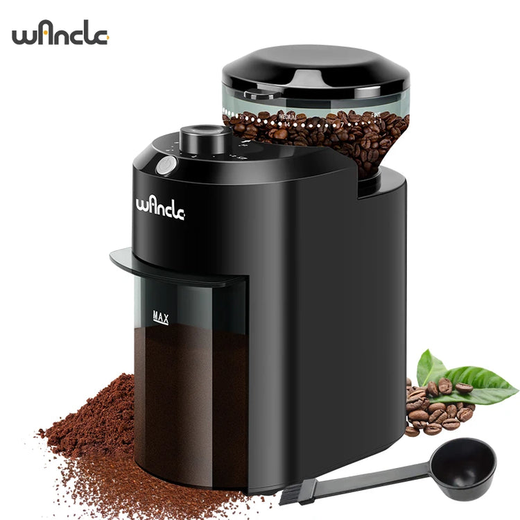 Wancle Electric Burr Coffee Grinder Adjustable Burr Mill Conical Coffee Bean Grinding with 28 Precise Grind Setting 220V/120V - ElectronAge