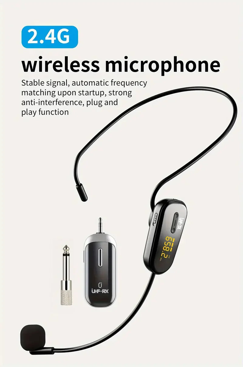 Jyx Wireless Microphone Headset Uhf Wireless Headset and Handheld 2-in-1 Microphone - ElectronAge